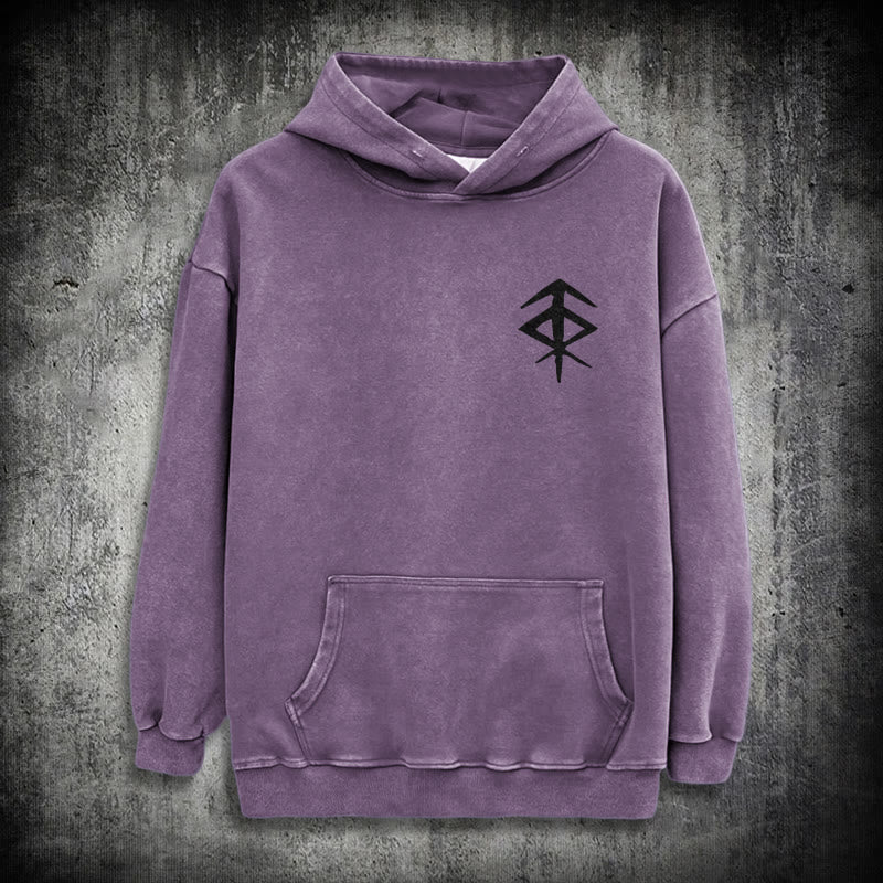 WorldNorse Vegvisir Kapuzenpullover mit beidseitigem Aufdruck, gewaschen - image 34