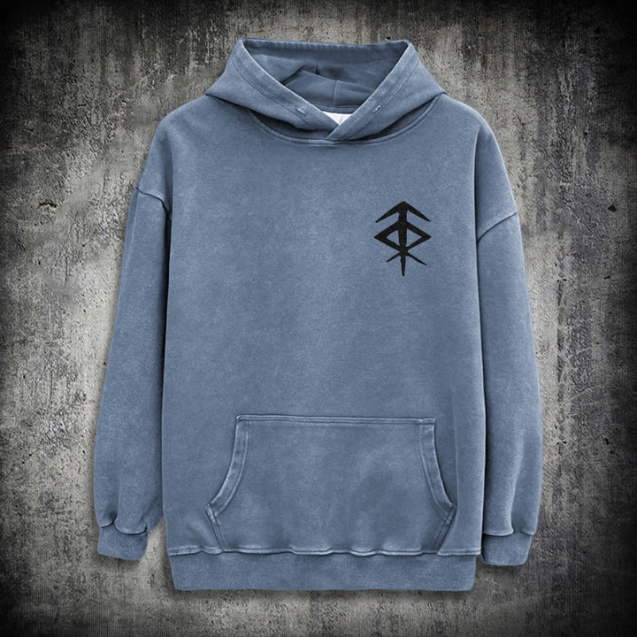 WorldNorse Vegvisir Kapuzenpullover mit beidseitigem Aufdruck, gewaschen - image 23