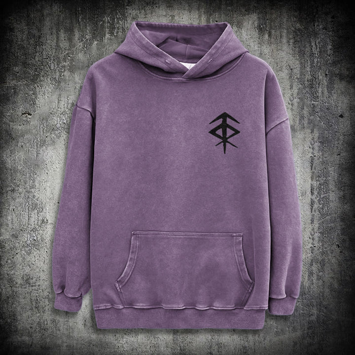 WorldNorse Vegvisir Kapuzenpullover mit beidseitigem Aufdruck, gewaschen - image 35