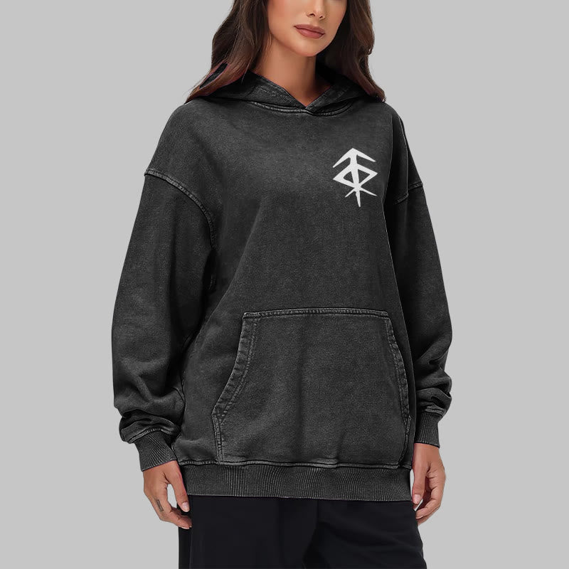 WorldNorse Vegvisir Kapuzenpullover mit beidseitigem Aufdruck, gewaschen - image 12