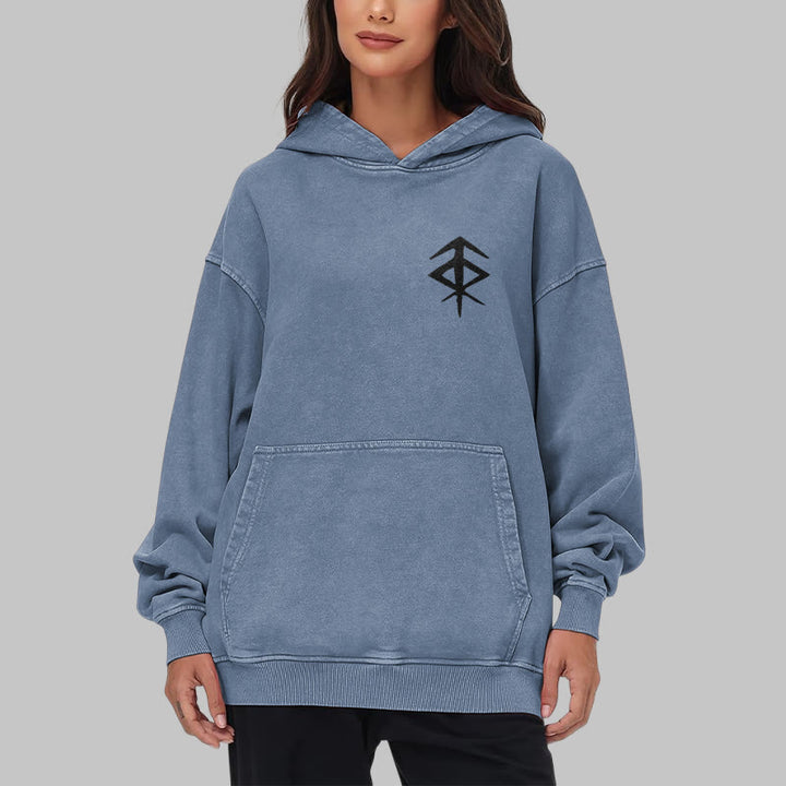WorldNorse Vegvisir Kapuzenpullover mit beidseitigem Aufdruck, gewaschen - image 26