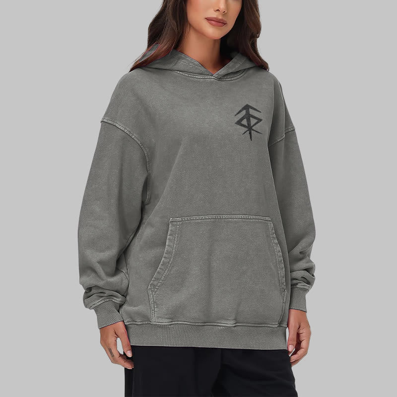 WorldNorse Vegvisir Kapuzenpullover mit beidseitigem Aufdruck, gewaschen - image 20