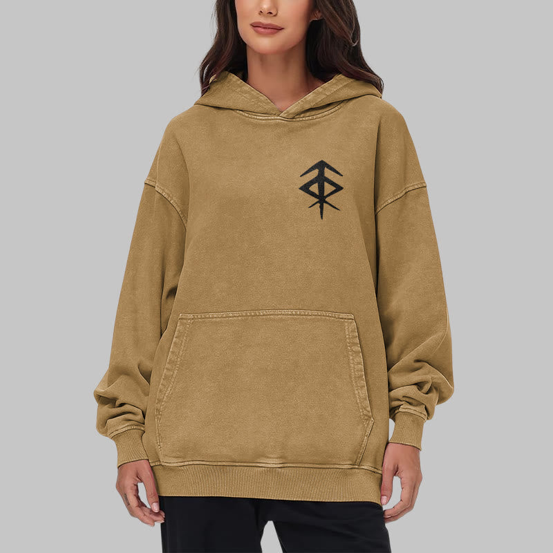 WorldNorse Vegvisir Kapuzenpullover mit beidseitigem Aufdruck, gewaschen - image 32