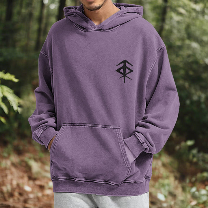 WorldNorse Vegvisir Kapuzenpullover mit beidseitigem Aufdruck, gewaschen - image 36