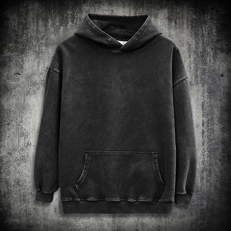 WorldNorse Valknut Raven Kapuzenpullover mit Rückenaufdruck, verwaschen - image 2