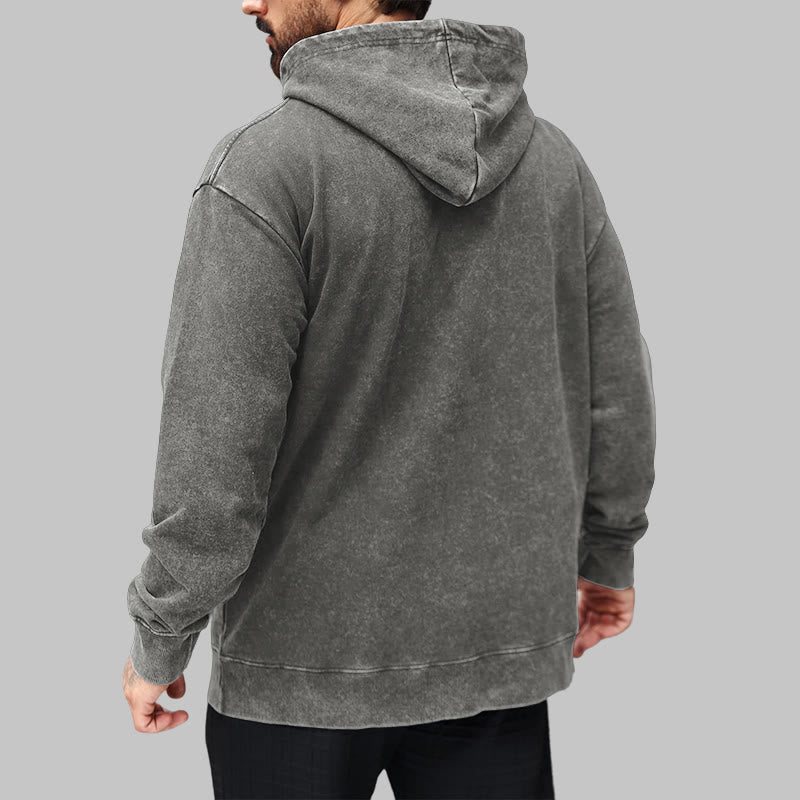 WorldNorse Tribal Bird & Viking Design Gewaschener Kapuzenpullover - image 15