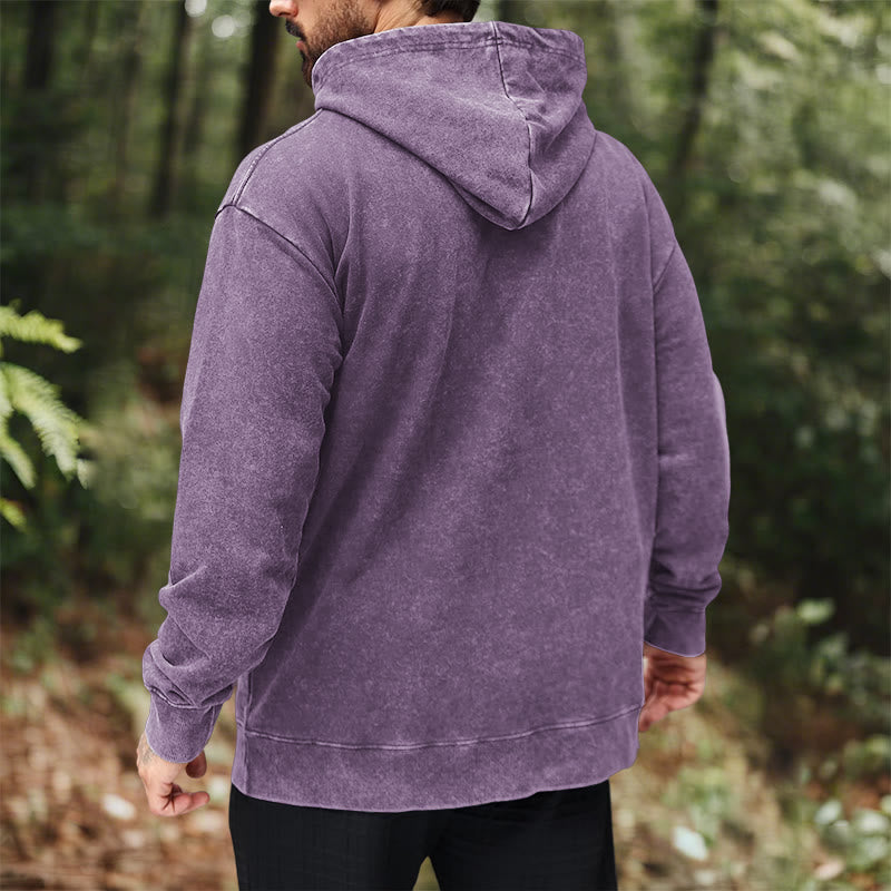 WorldNorse Tribal Bird & Viking Design Gewaschener Kapuzenpullover - image 37