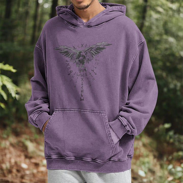 WorldNorse – Kapuzenpullover mit Raven -Grafik, gewaschen - image 38