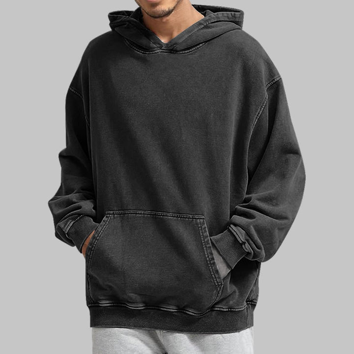 WorldNorse Wikingersymbol Raven Vegvisir gewaschener Kapuzenpullover - image 5