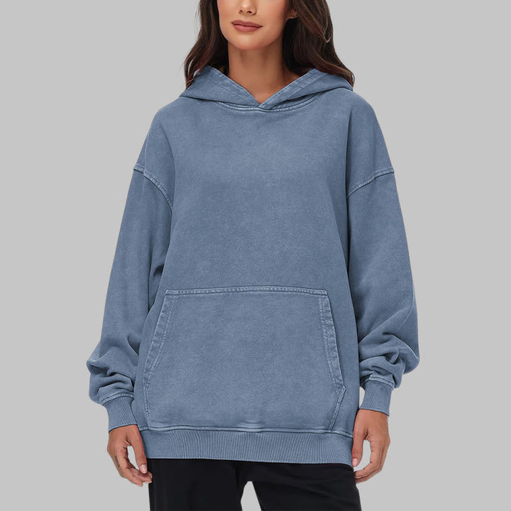 WorldNorse Wikingersymbol Raven Vegvisir gewaschener Kapuzenpullover - image 25