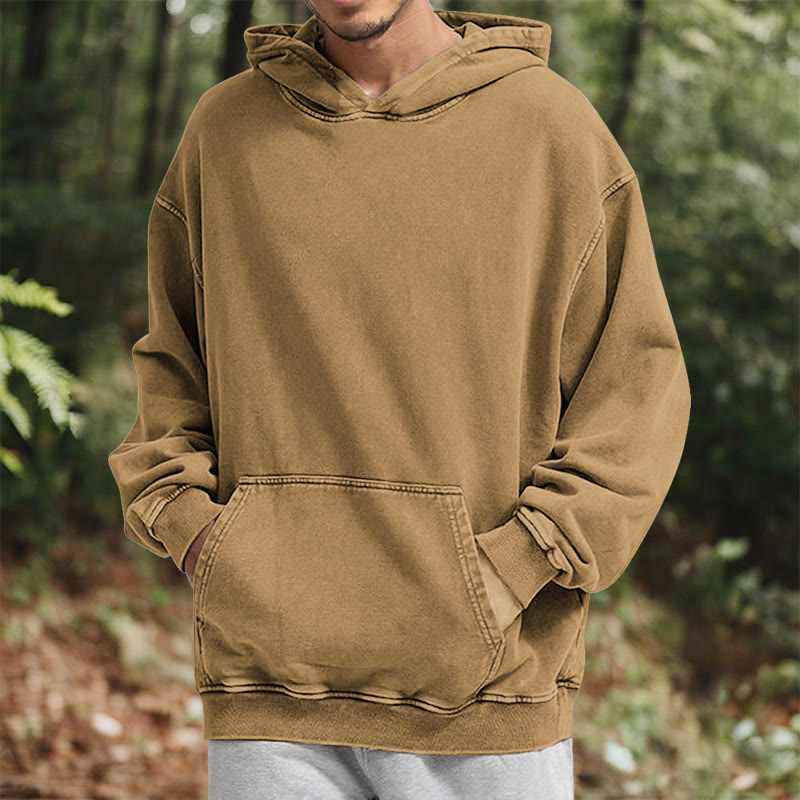 WorldNorse Wikingersymbol Raven Vegvisir gewaschener Kapuzenpullover - image 30