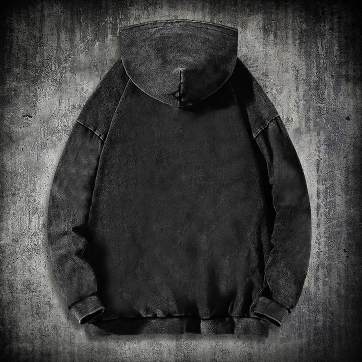 WorldNorse Fenrir Wolve Fire Washed Kapuzenpullover - image 1