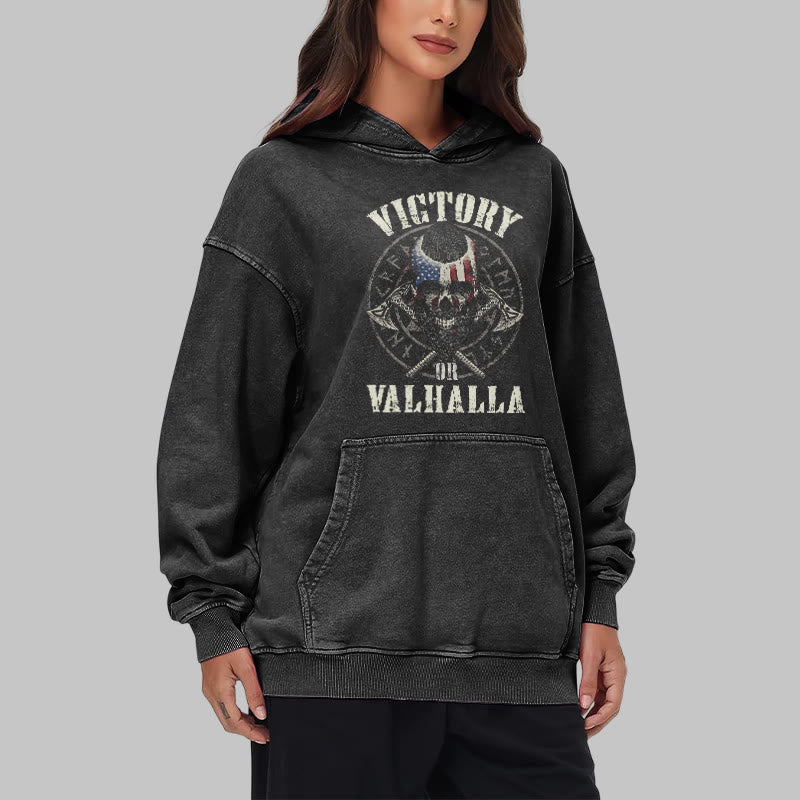WorldNorse Victory oder Valhalla Warrior gewaschener Kapuzenpullover - image 10