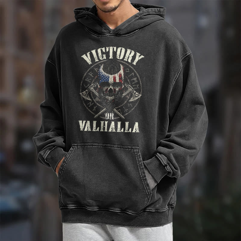 WorldNorse Victory oder Valhalla Warrior gewaschener Kapuzenpullover - image 8