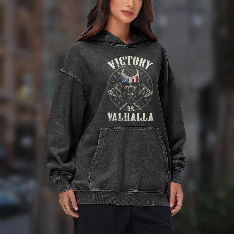 WorldNorse Victory oder Valhalla Warrior gewaschener Kapuzenpullover - image 13