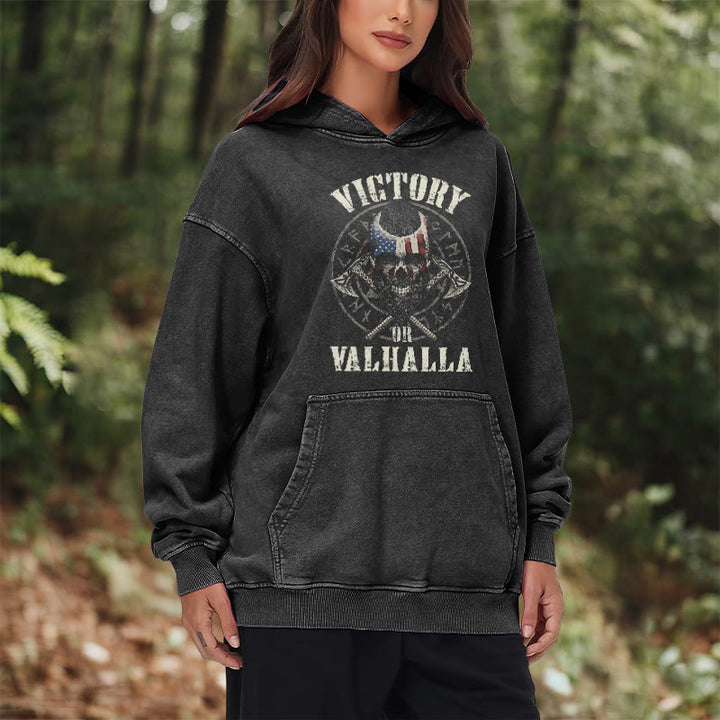 WorldNorse Victory oder Valhalla Warrior gewaschener Kapuzenpullover - image 13