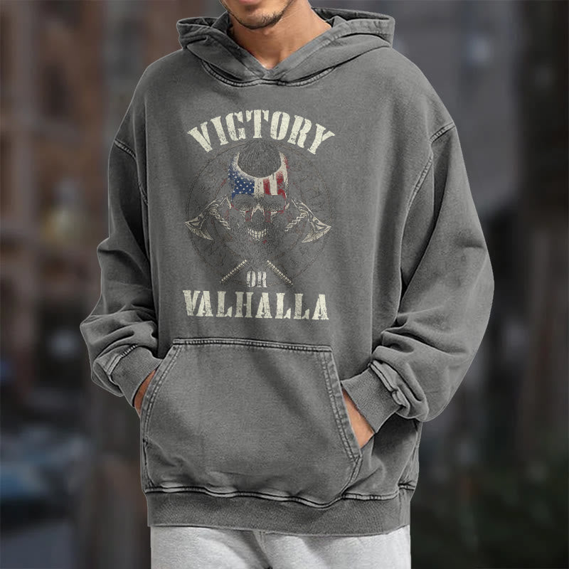 WorldNorse Victory oder Valhalla Warrior gewaschener Kapuzenpullover - image 17