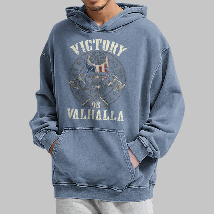 WorldNorse Victory oder Valhalla Warrior gewaschener Kapuzenpullover - image 24