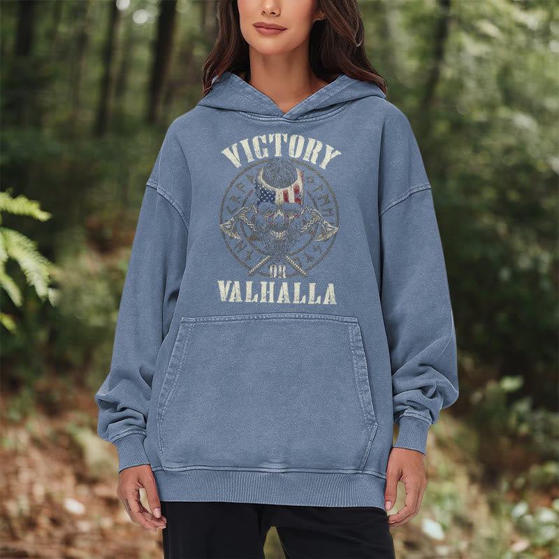 WorldNorse Victory oder Valhalla Warrior gewaschener Kapuzenpullover - image 26