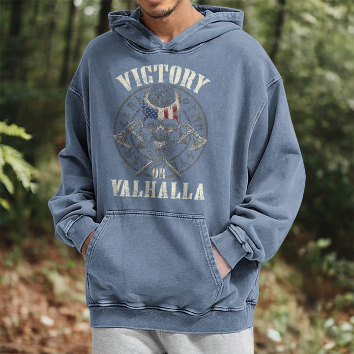 WorldNorse Victory oder Valhalla Warrior gewaschener Kapuzenpullover - image 25