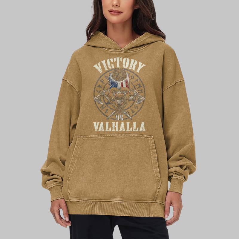 WorldNorse Victory oder Valhalla Warrior gewaschener Kapuzenpullover - image 32