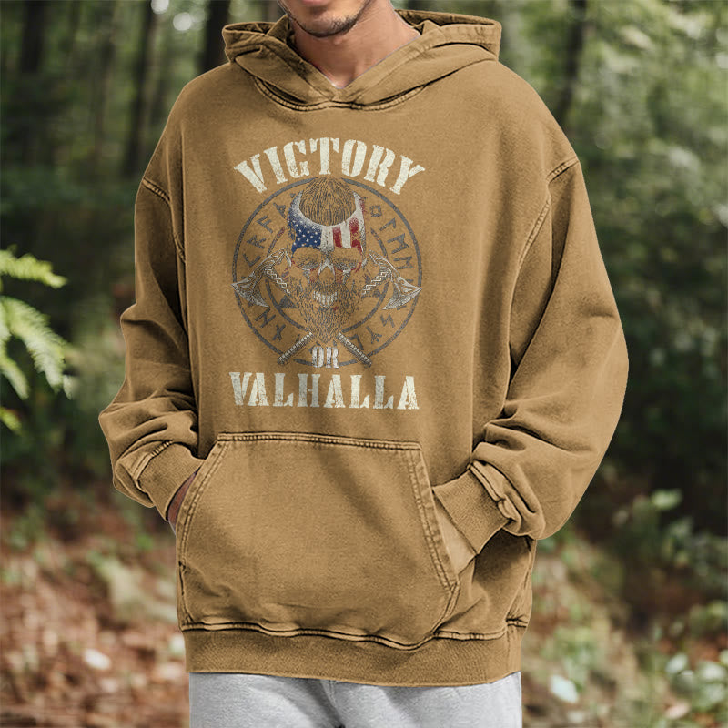WorldNorse Victory oder Valhalla Warrior gewaschener Kapuzenpullover - image 31