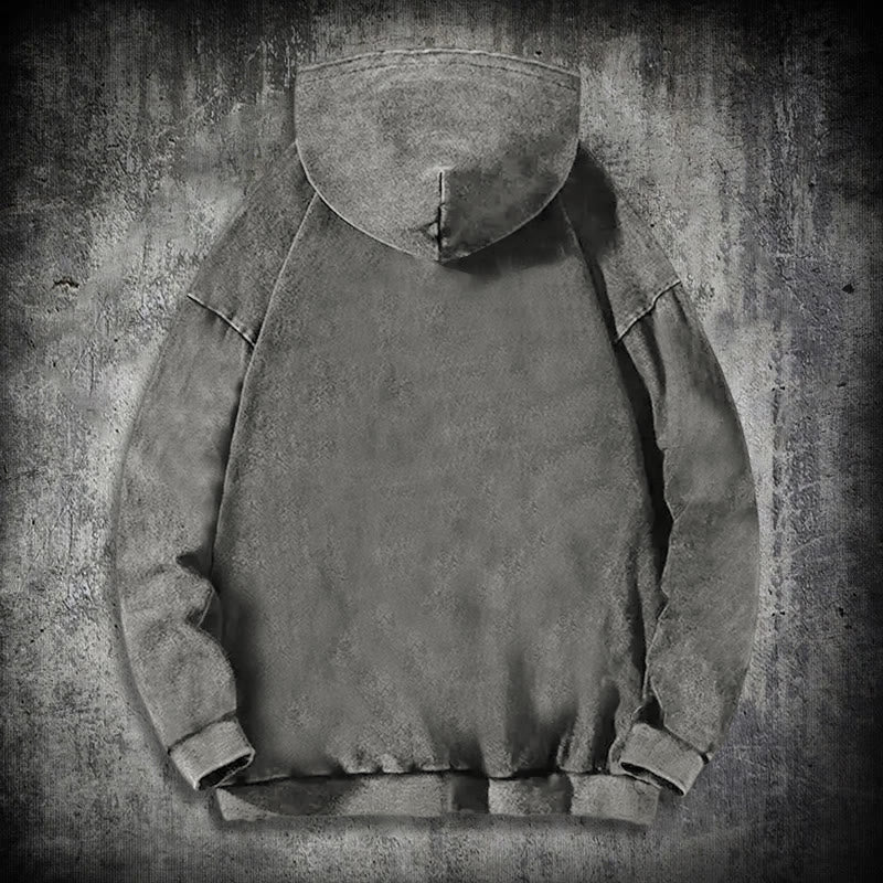 WorldNorse Viking Helm Of Awe Print Verwaschener Kapuzenpullover - image 13