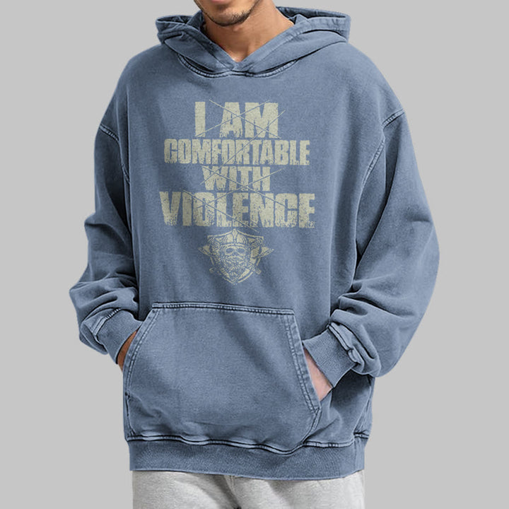 WorldNorse – Kapuzenpullover mit Aufdruck „I Am Comfortable With Violence“ - image 21