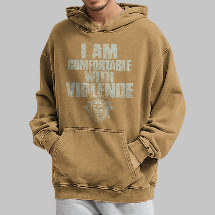 WorldNorse – Kapuzenpullover mit Aufdruck „I Am Comfortable With Violence“ - image 28