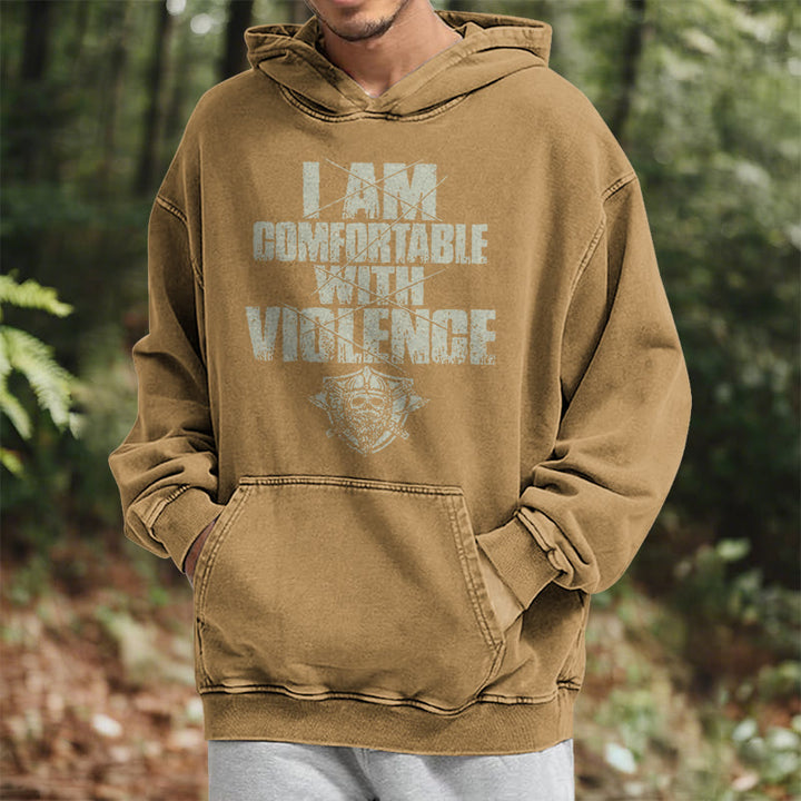 WorldNorse – Kapuzenpullover mit Aufdruck „I Am Comfortable With Violence“ - image 29