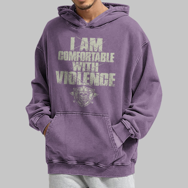 WorldNorse – Kapuzenpullover mit Aufdruck „I Am Comfortable With Violence“ - image 37