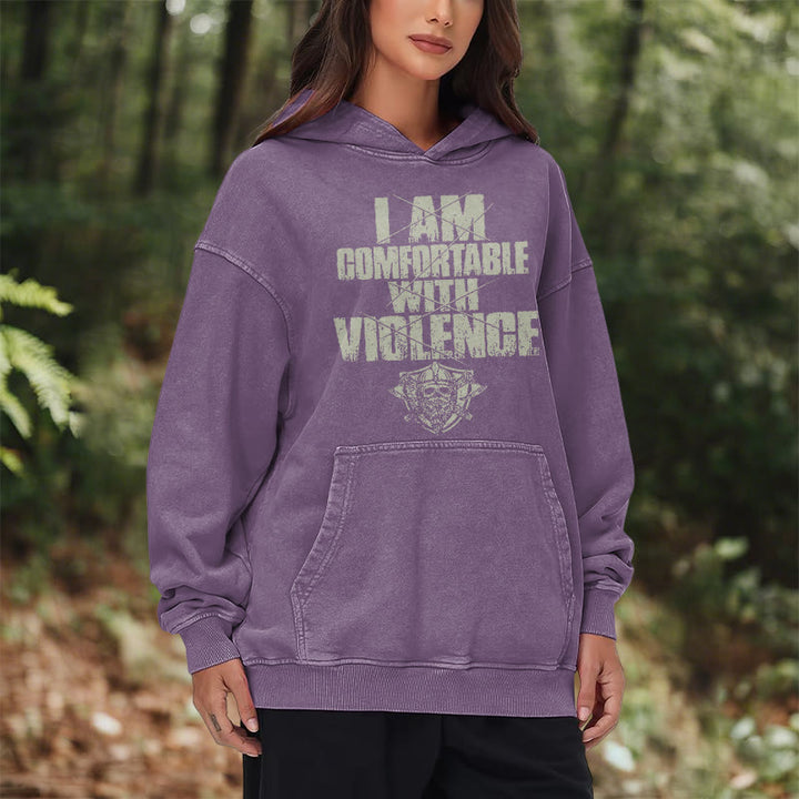 WorldNorse – Kapuzenpullover mit Aufdruck „I Am Comfortable With Violence“ - image 38