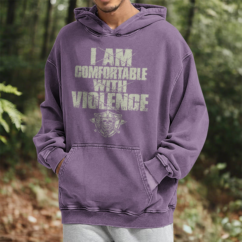 WorldNorse – Kapuzenpullover mit Aufdruck „I Am Comfortable With Violence“ - image 36
