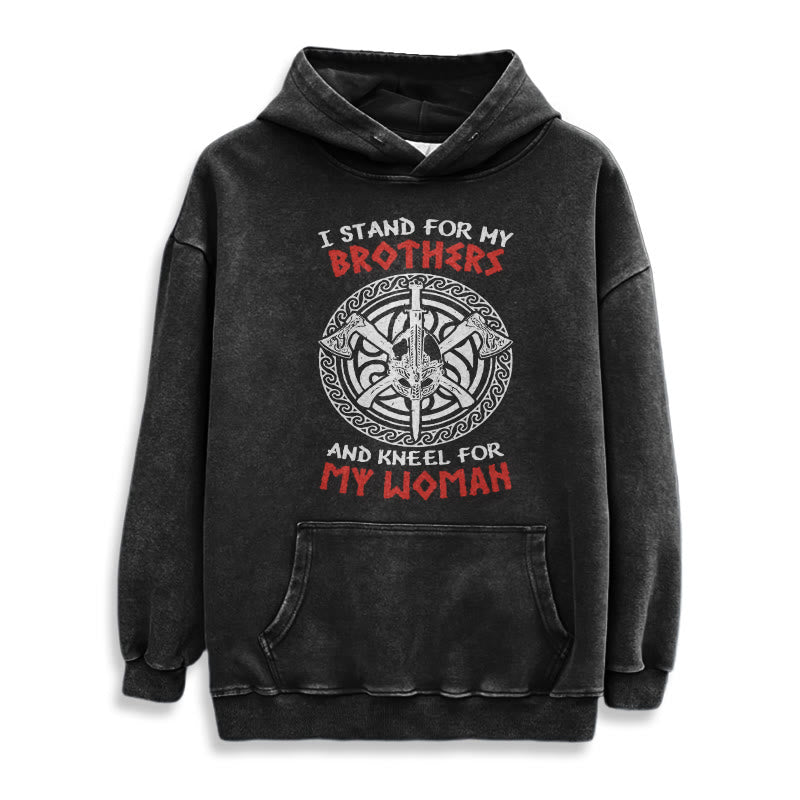 WorldNorse Viking Standbrothers gewaschener Kapuzenpullover - image 3