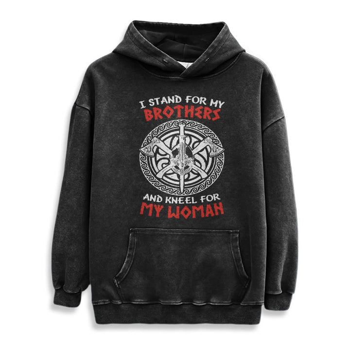 WorldNorse Viking Standbrothers gewaschener Kapuzenpullover - image 3