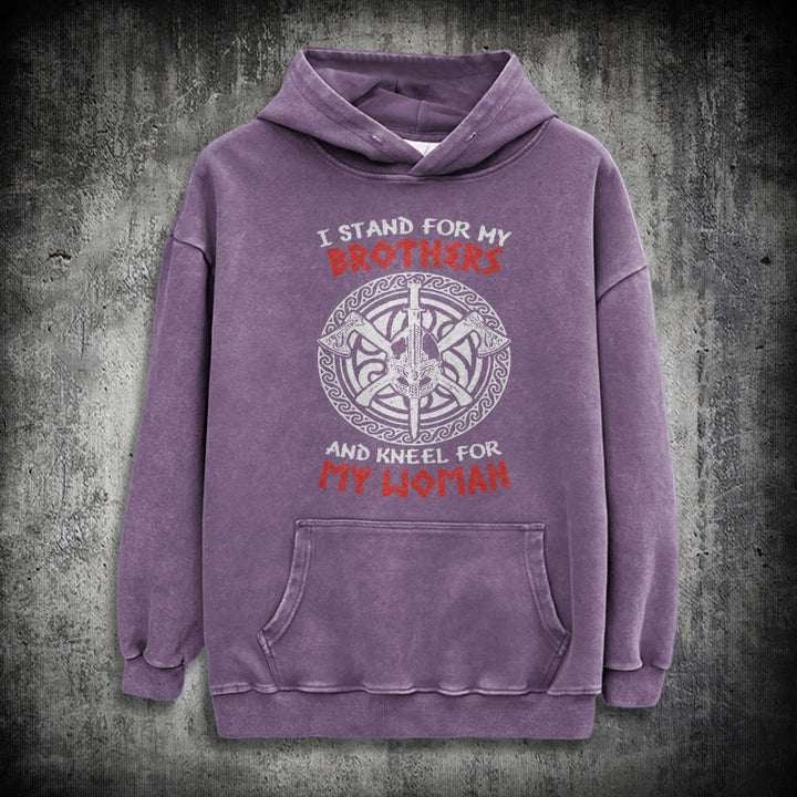 WorldNorse Viking Standbrothers gewaschener Kapuzenpullover - Lila - 3XL - image 34