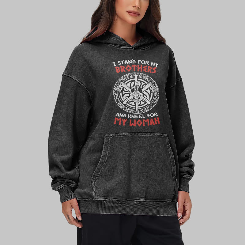 WorldNorse Viking Standbrothers gewaschener Kapuzenpullover - image 9