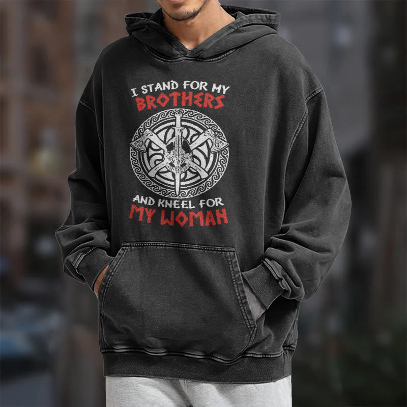 WorldNorse Viking Standbrothers gewaschener Kapuzenpullover - image 8