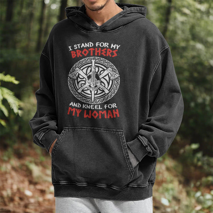 WorldNorse Viking Standbrothers gewaschener Kapuzenpullover - image 6