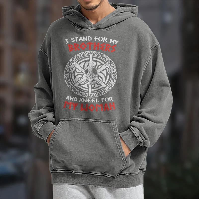 WorldNorse Viking Standbrothers gewaschener Kapuzenpullover - image 14