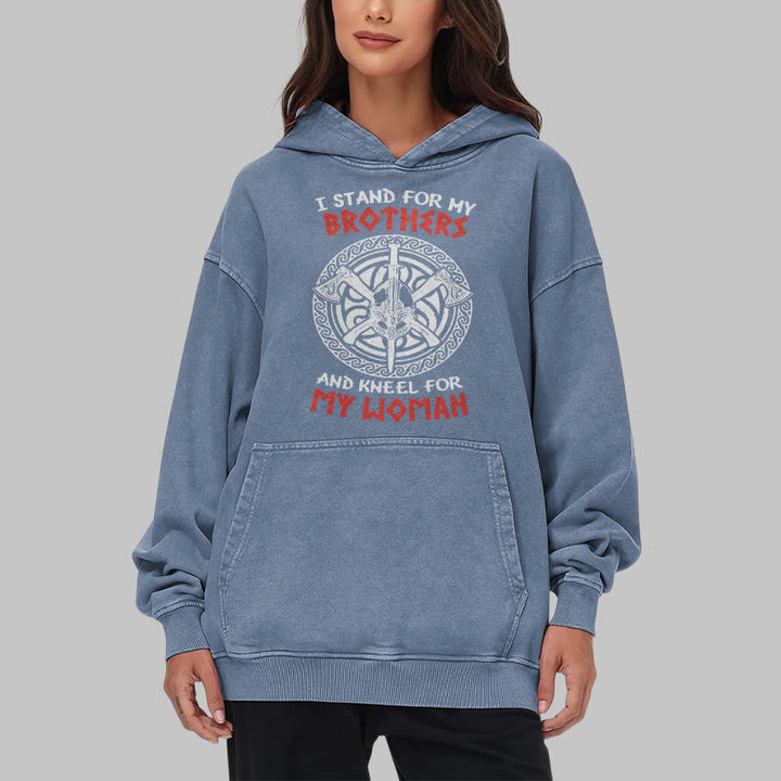 WorldNorse Viking Standbrothers gewaschener Kapuzenpullover - image 24