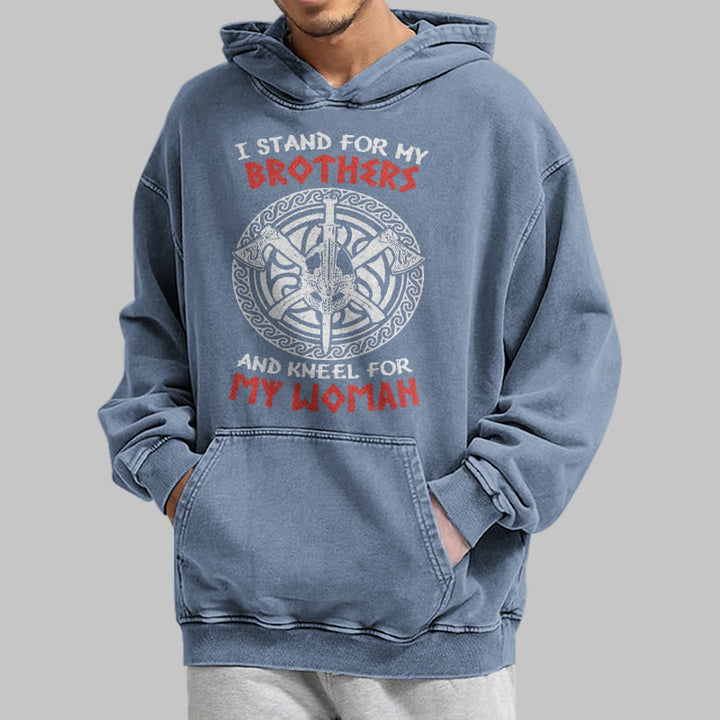 WorldNorse Viking Standbrothers gewaschener Kapuzenpullover - image 21