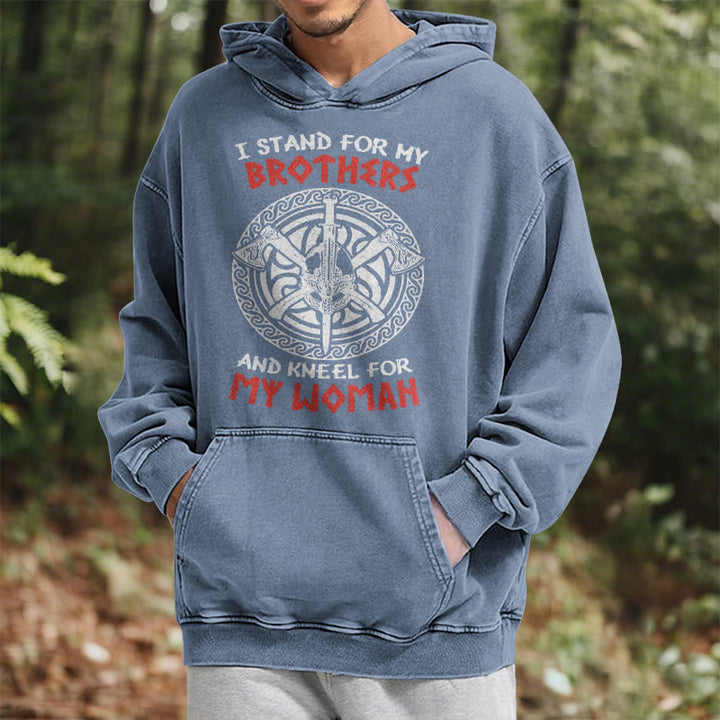 WorldNorse Viking Standbrothers gewaschener Kapuzenpullover - image 24