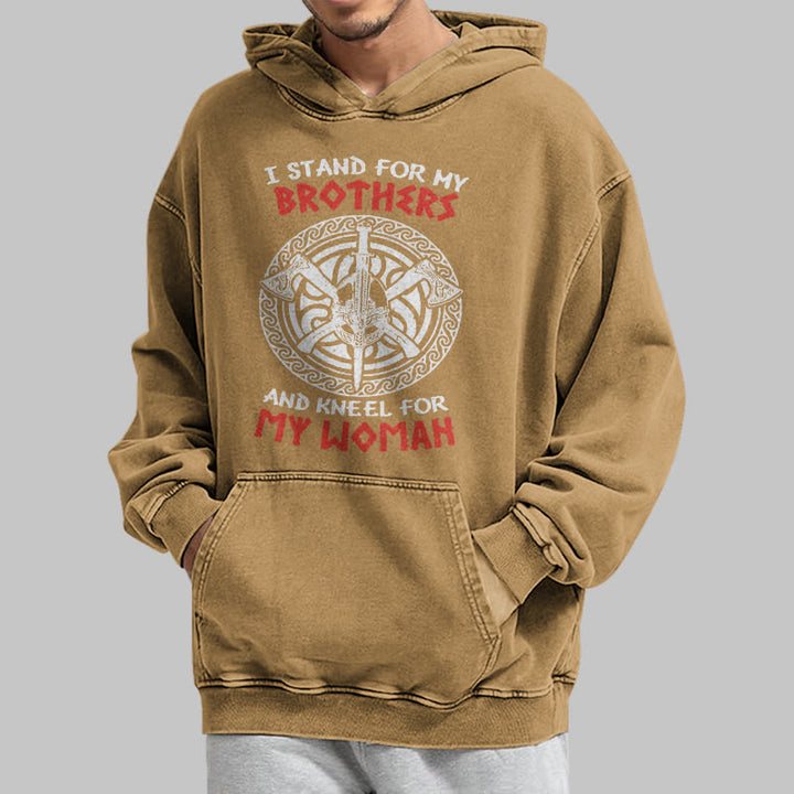 WorldNorse Viking Standbrothers gewaschener Kapuzenpullover - image 30
