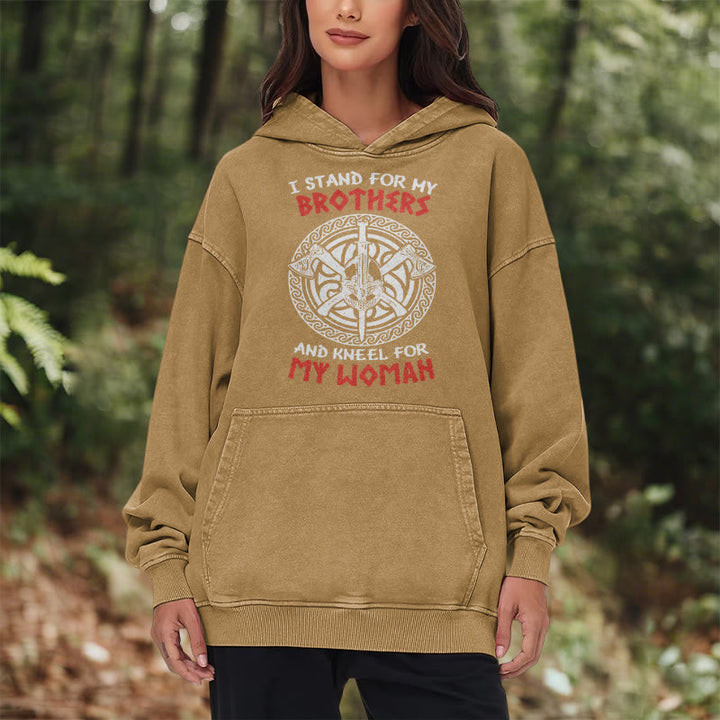 WorldNorse Viking Standbrothers gewaschener Kapuzenpullover - image 32