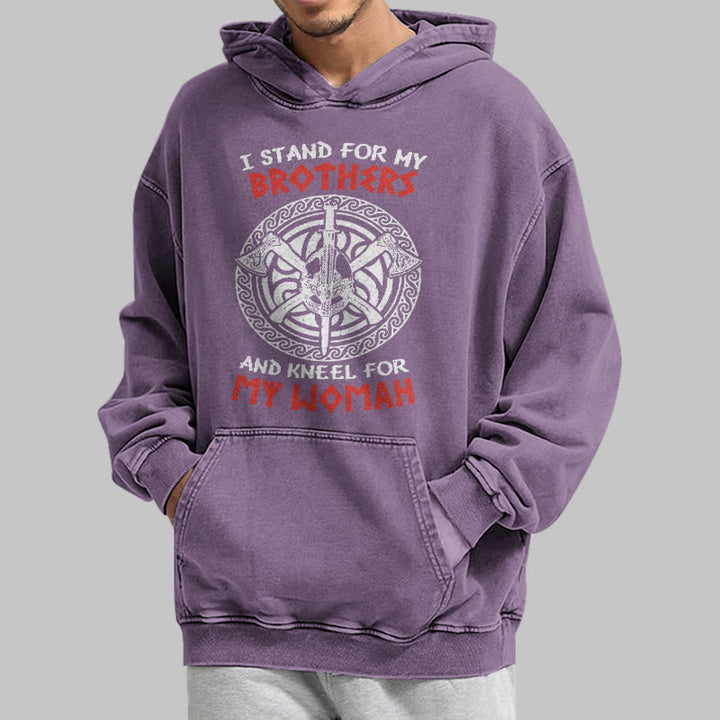 WorldNorse Viking Standbrothers gewaschener Kapuzenpullover - image 35