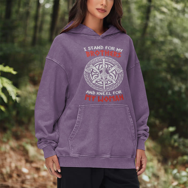 WorldNorse Viking Standbrothers gewaschener Kapuzenpullover - image 37