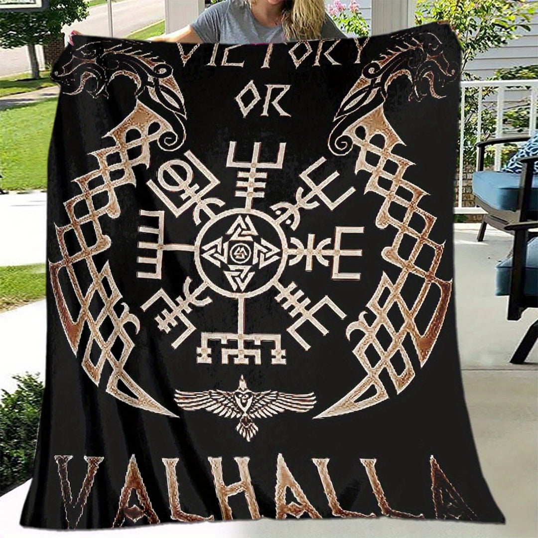 WorldNorse Mjölnir Vegvisir Decke - 264x228cm - image 0
