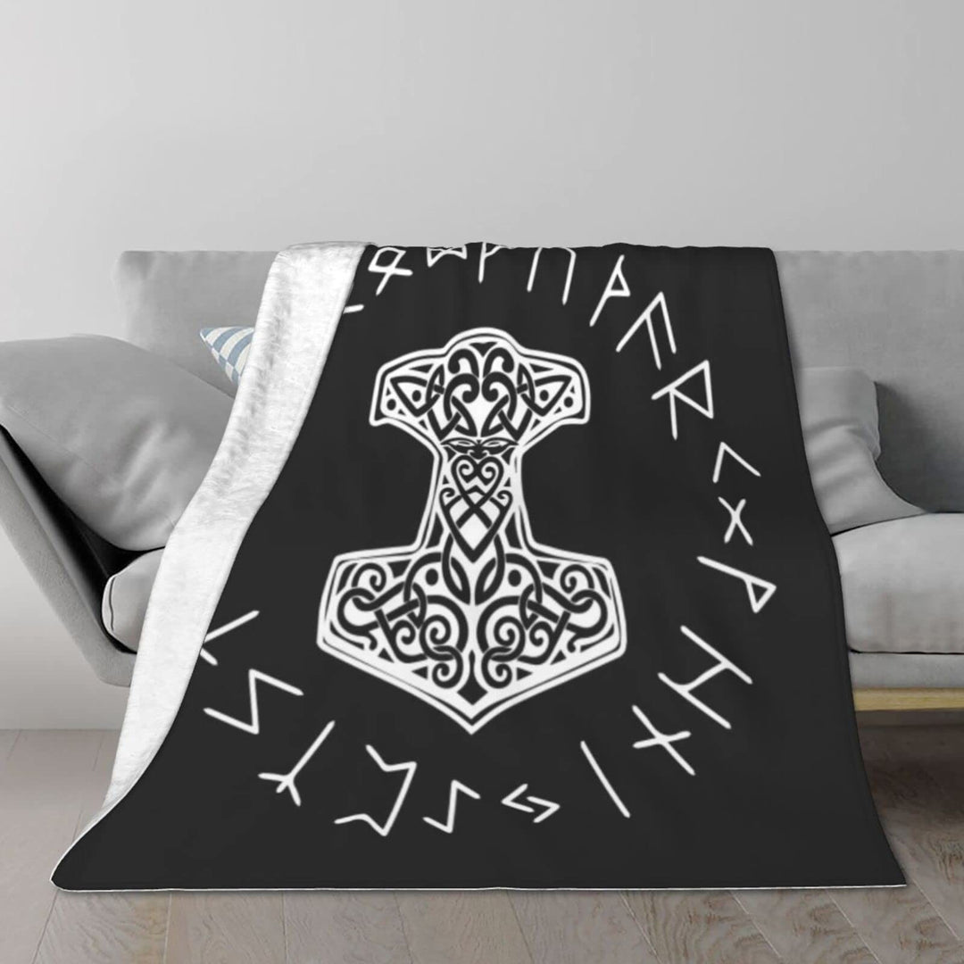 WorldNorse Keltischer Knoten Mjölnir Decke - 264x228cm - image 0