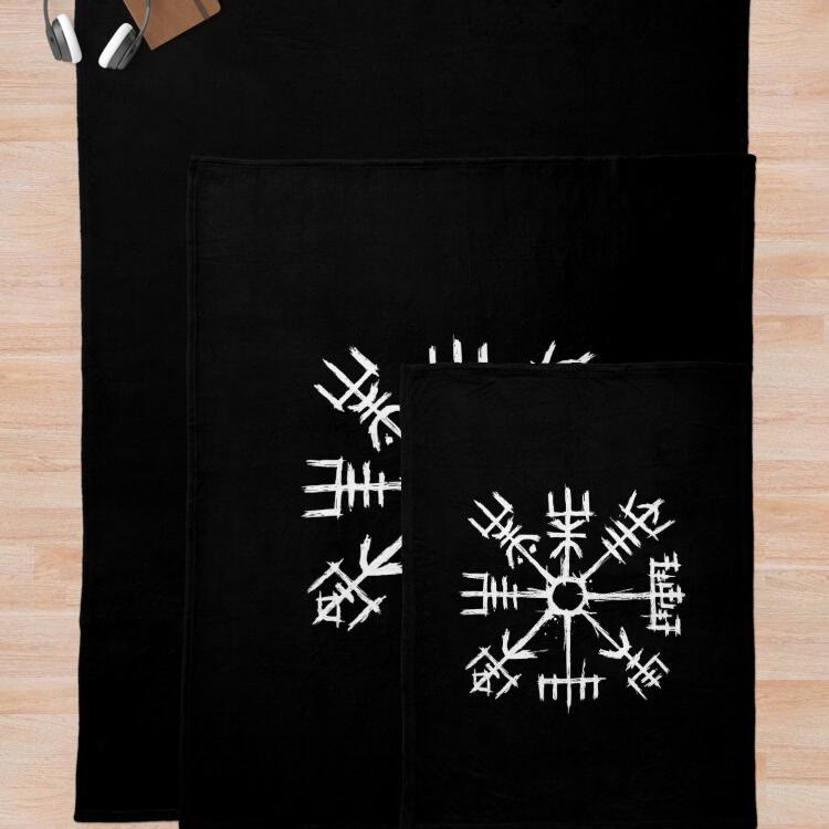 WorldNorse Wolves Vegvisir Decke